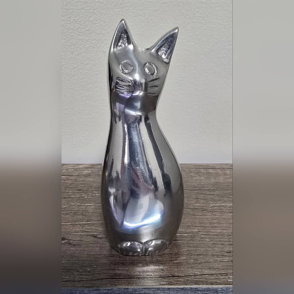 Polished Aluminum Car Figurine